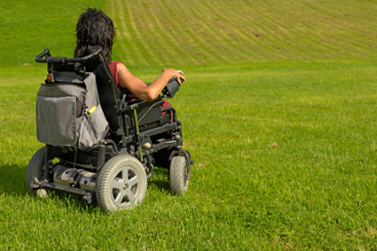 wheelchair on grass