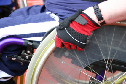 Getting the Right Wheelchair Man in racing wheelchair